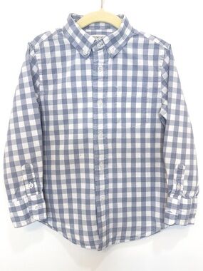 Crewcuts Boys' Blue & White Gingham Button-Down Shirt
